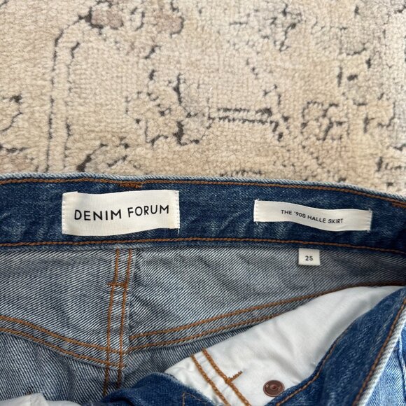 Denim Forum THE '90S HALLE DENIM SKIRT Size 25 - Picture 6 of 6